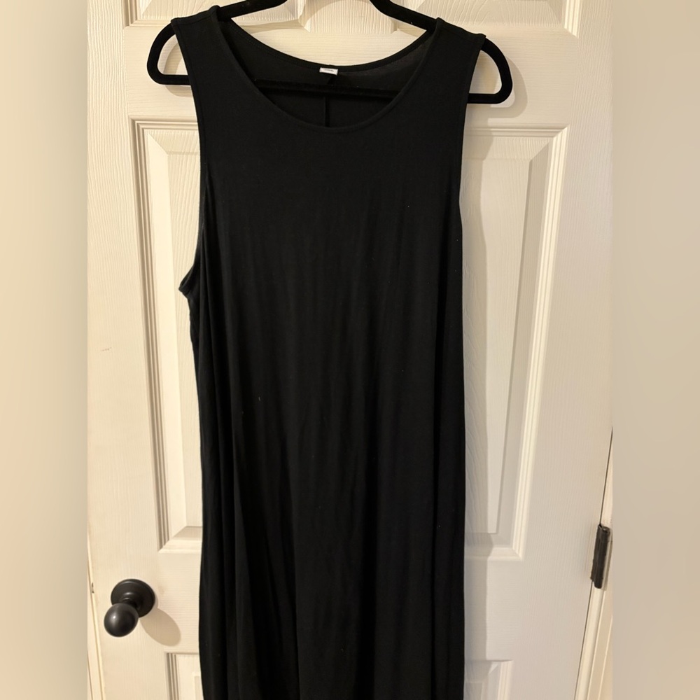Old Navy Black Midi Dress XL